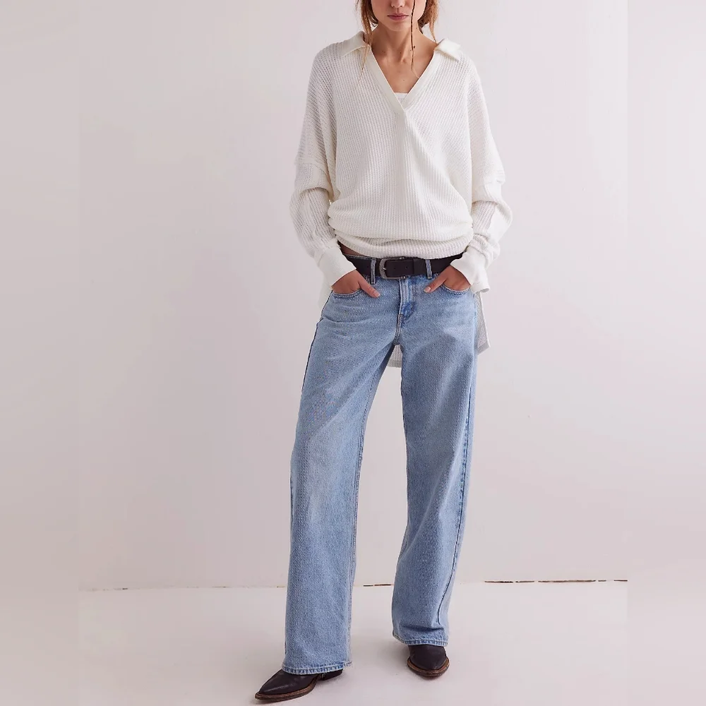 FREE PEOPLE We The Free Travis Polo/Ivory - Picture 4 of 8